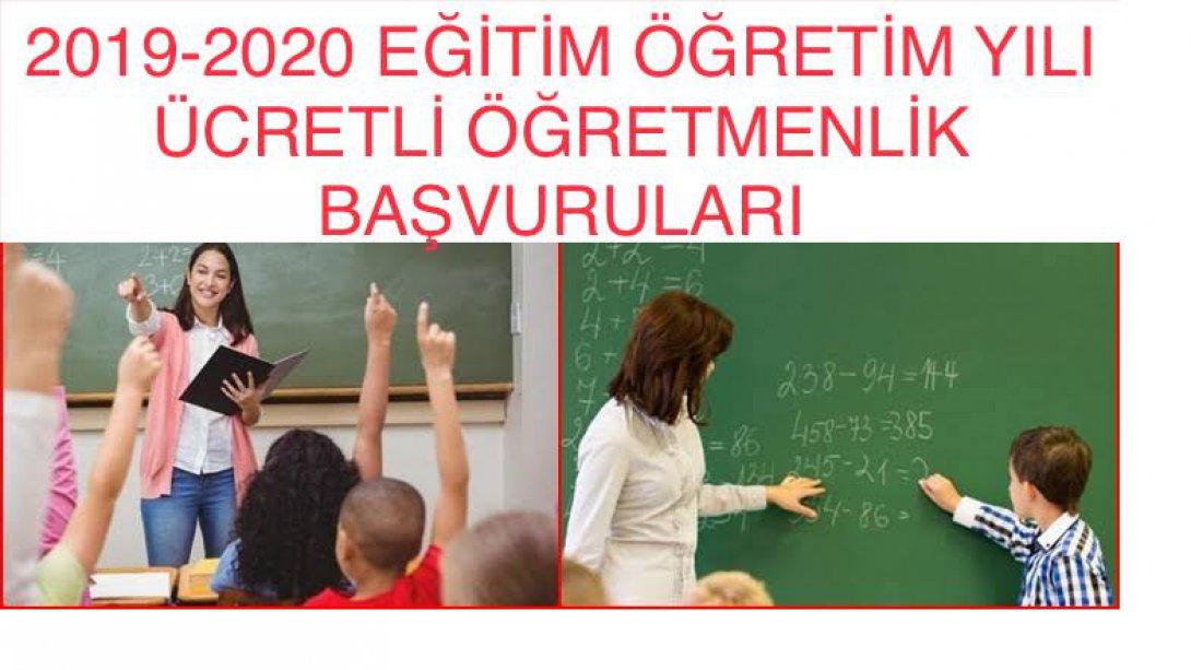 2019-2020 Ücretli Öğretmenlik Başvuruları